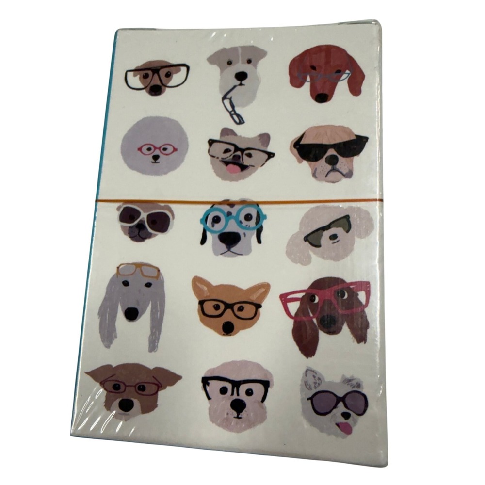 Waterproof Playing Cards Dog Breeds with Glasses Novelty Deck New